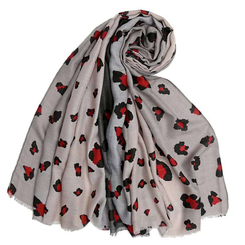 Unique woman's leopard print spring and autumn shawl folk style scarf