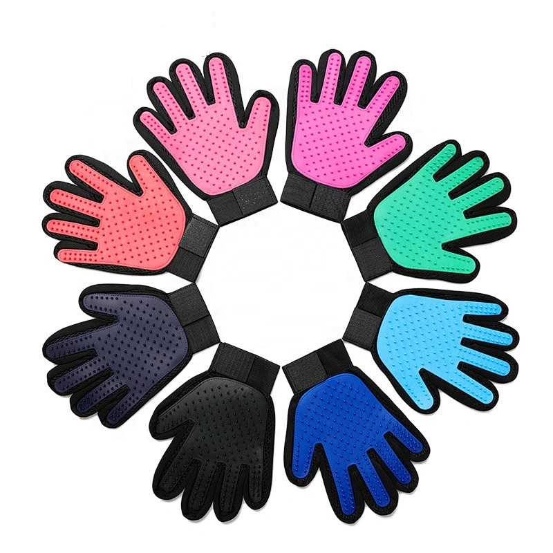 Pet Grooming Gloves Massage Tool Hair Remover Dog Cat Cleaning Brush Magic Glove