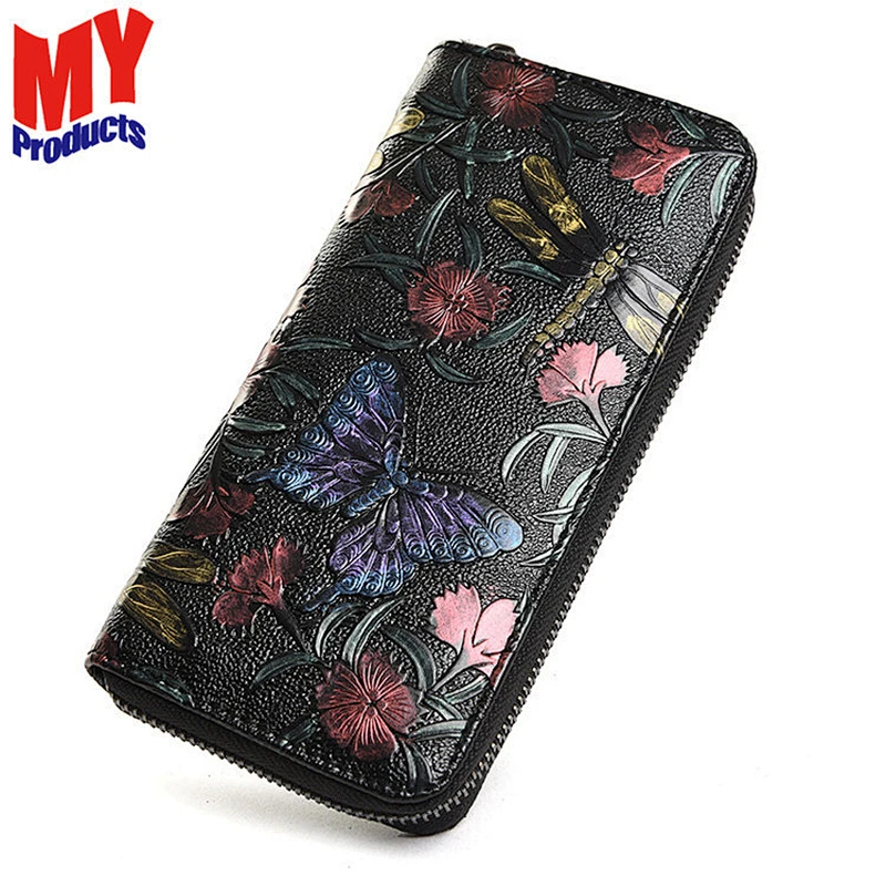 Leather Ladies Clutch Purses Wholesale Women Wallet