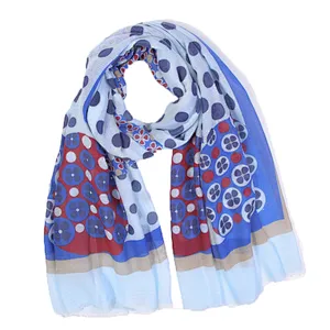 Retro style fashion circles printed scarf