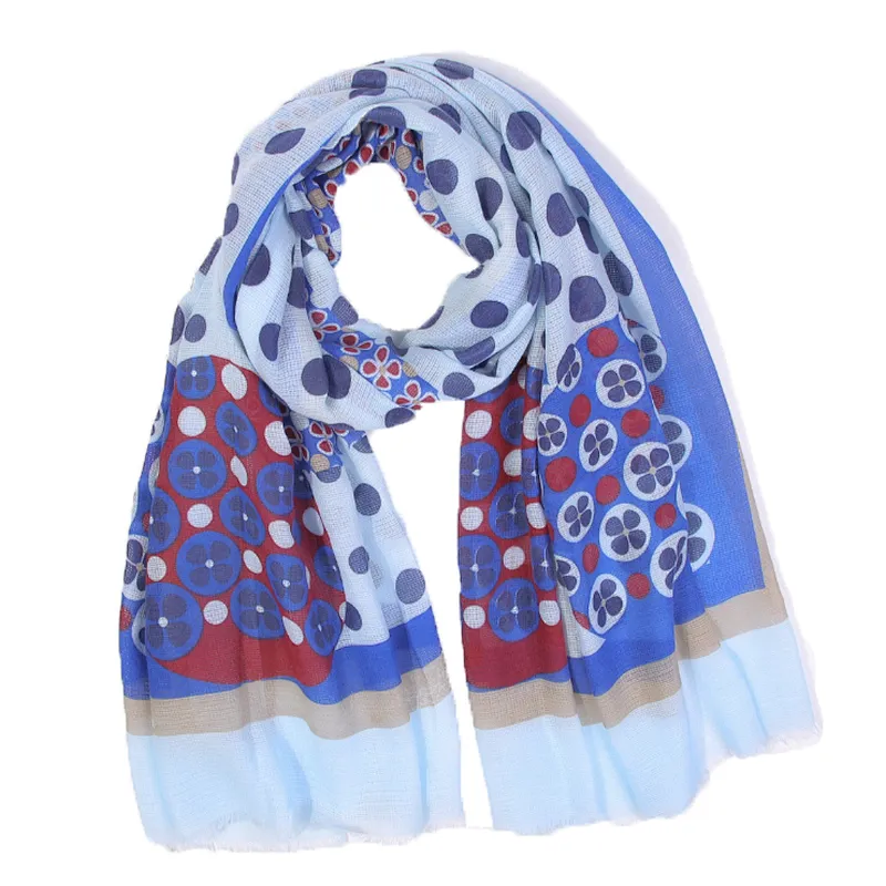 Retro style fashion circles printed scarf