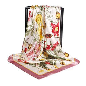 Scarf Kids Girls 90CM Printed Square Scarf Bulk Women Hijab