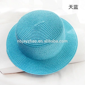 Colorful lady's fine woven straw hat