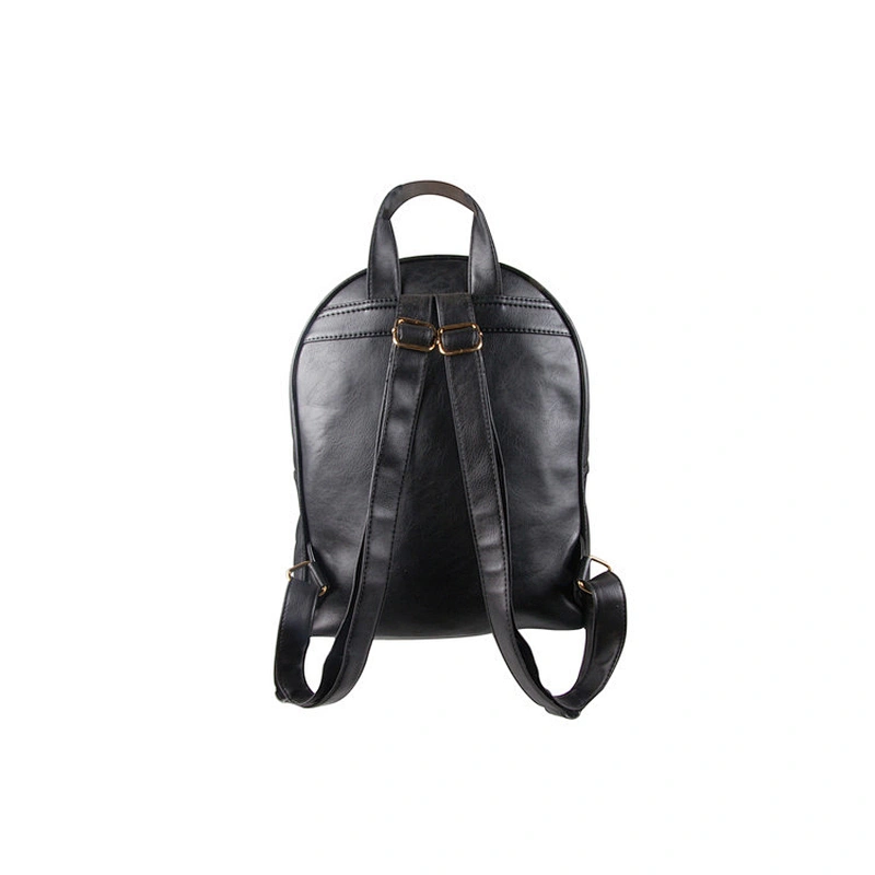 Wholesale Backpack School Bag Women Soft PU Leather Black Backpack