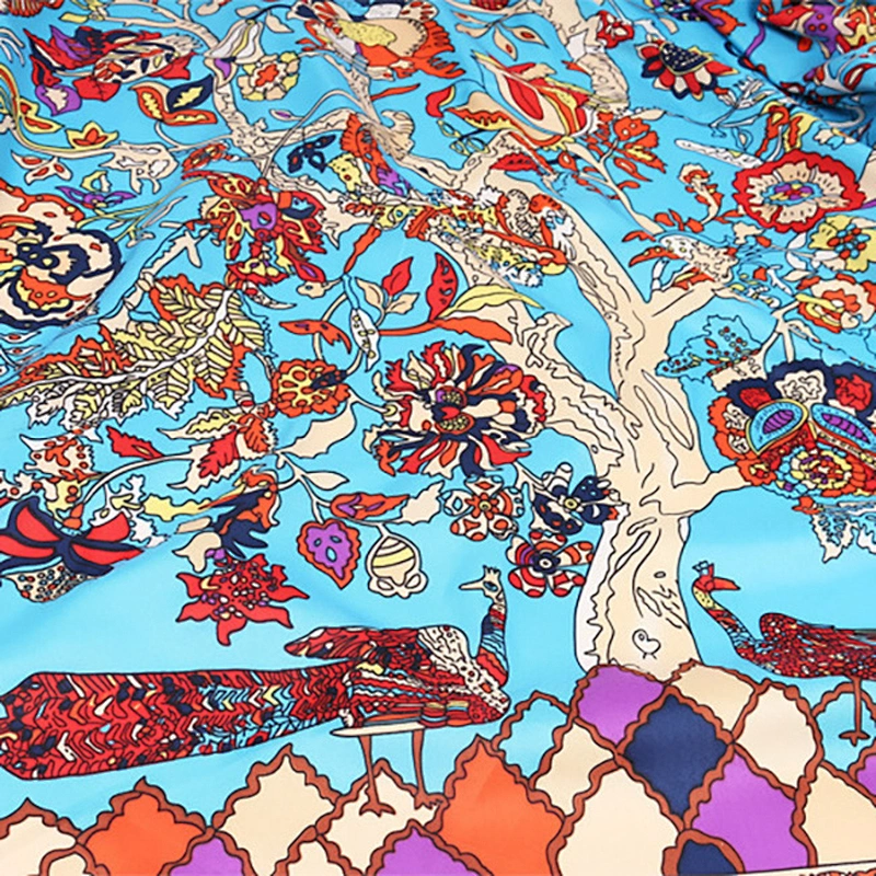 Wool silk reversible scarf printed 100% cotton voile square scarf dupatta scarf