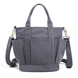Fashion concise Ladies shoulder handbags custom extra large canvas tote bag