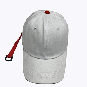 Classic Plaid Sport Cap With Special Long Streamer Contrast Color Baseball Hat