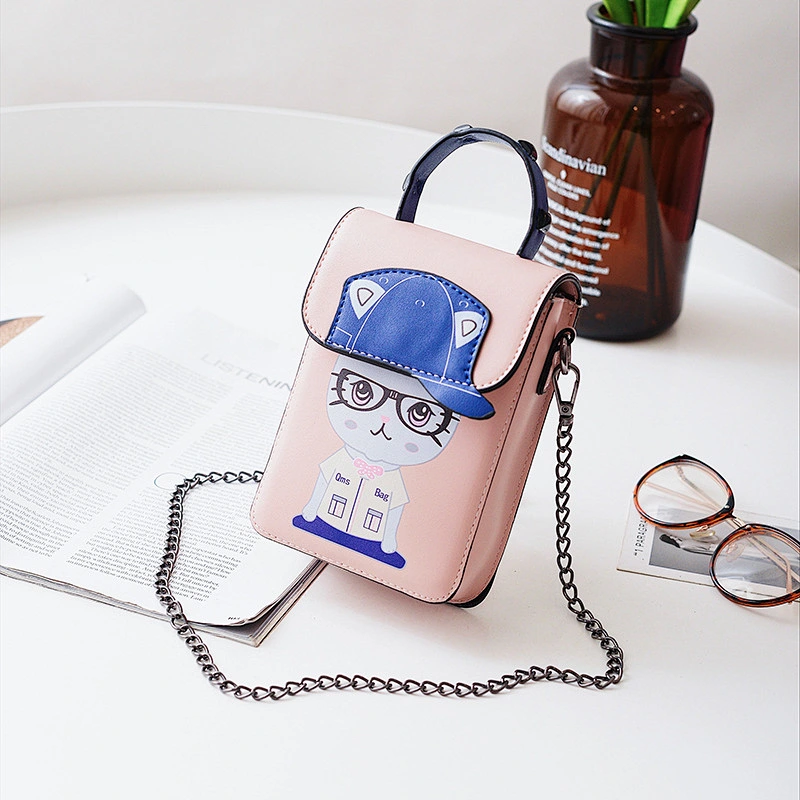 New Leather Girls' Fashion Mini Small Leather Messenger Bag Shoulder Bag Mini Carton Bag