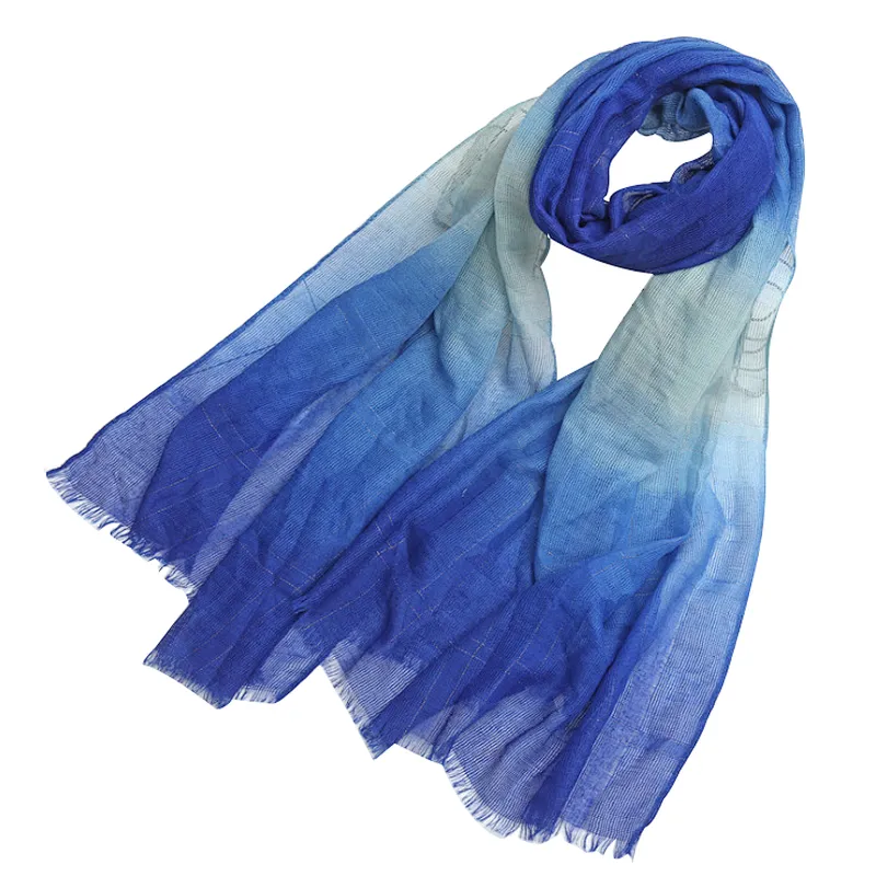 Summer gradient scarf for vacation sunscreen shawl Muslim turban scarf