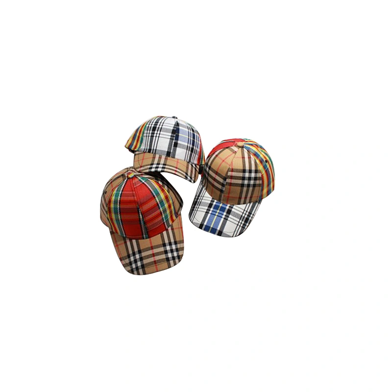 2019 New Style Wholesale Contrast Color Classic Plaid Baseball Cap