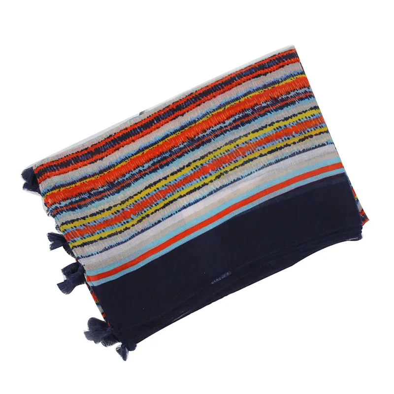 New fashion vertical stripe twill shawl  scarf for woman