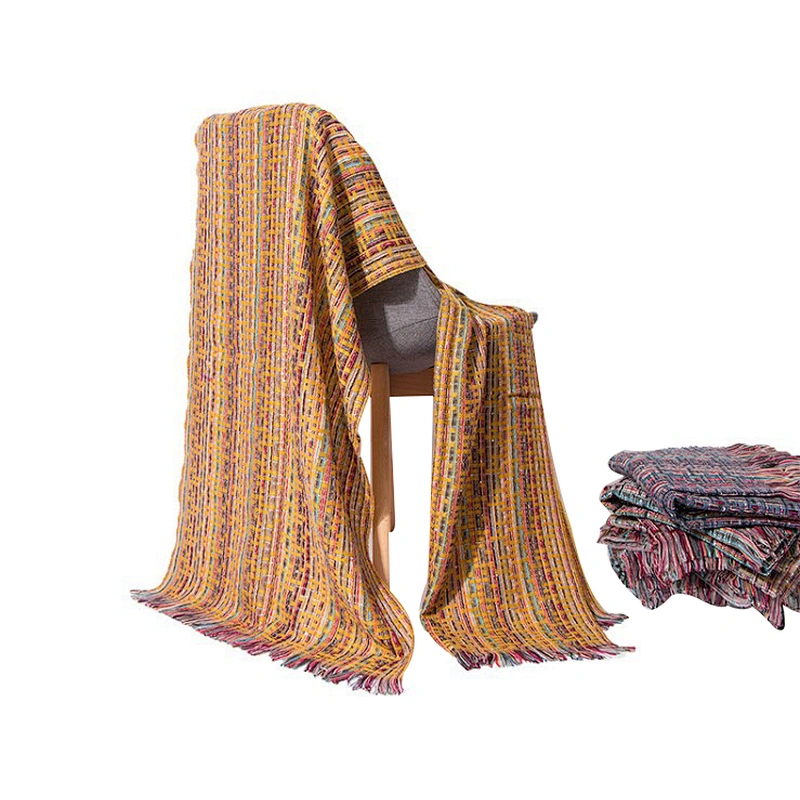 Autumn and winter new style ethnic colorful lady tassel scarf
