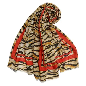 New style fashion striped printed scarf spring and summer cotton and linen sunscreen scarf