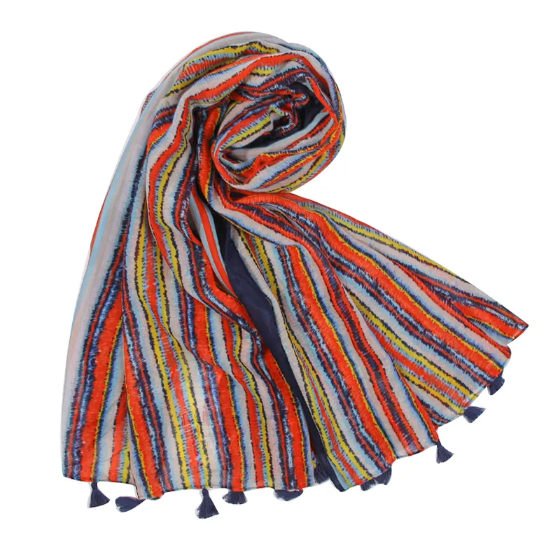 New fashion vertical stripe twill shawl  scarf for woman