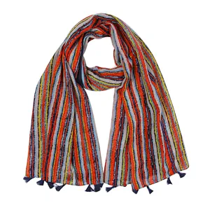 New fashion vertical stripe twill shawl  scarf for woman