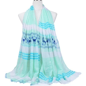 New style fashion  Christmas deer print scarf
