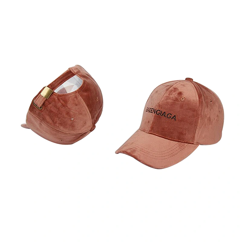 Low MOQ Autumn and Winter Warm Solid Color Gold Velvet Unisex Soft Trend Couple Hip Hop Hat Baseball Cap
