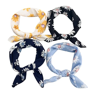 Fashion elegant square printed scarves hijabs , lady dress kerchief wholesale