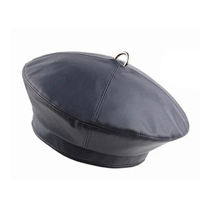 Leather beret soft newsboy  hat good quality artistic hat