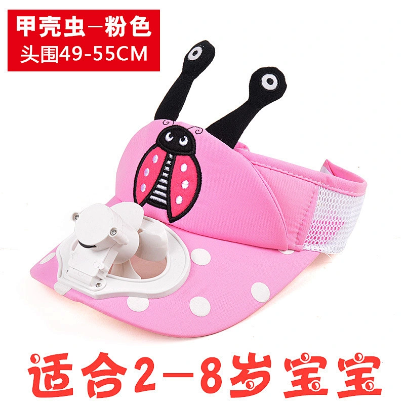 Children Cartoon colorful factory supply fan cap made in China with fan