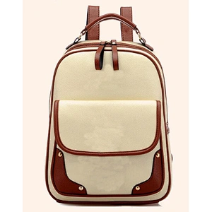 Fashion Style Custom Vintage Color Pattern PU Leather Women Backpack