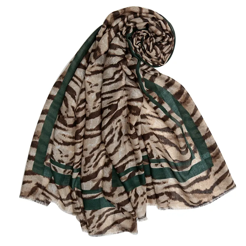 New style fashion striped printed scarf spring and summer cotton and linen sunscreen scarf