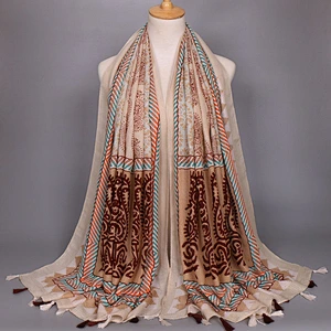 Black glitter scarf printed silk chiffon fabric private label scarves