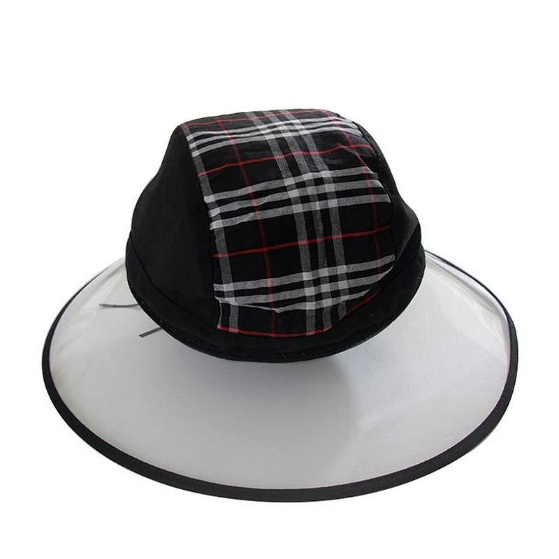 2019 New Style Fabric Splicing Transparent Bucket Hat