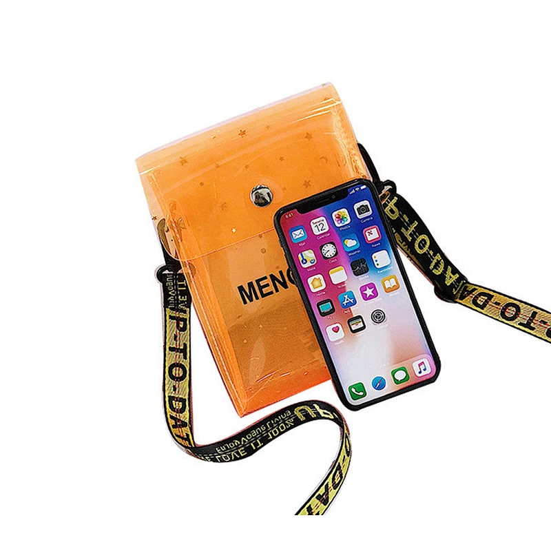 2019 Jelly transparent pvc shoulder bags women candy color handbag crossbody bag