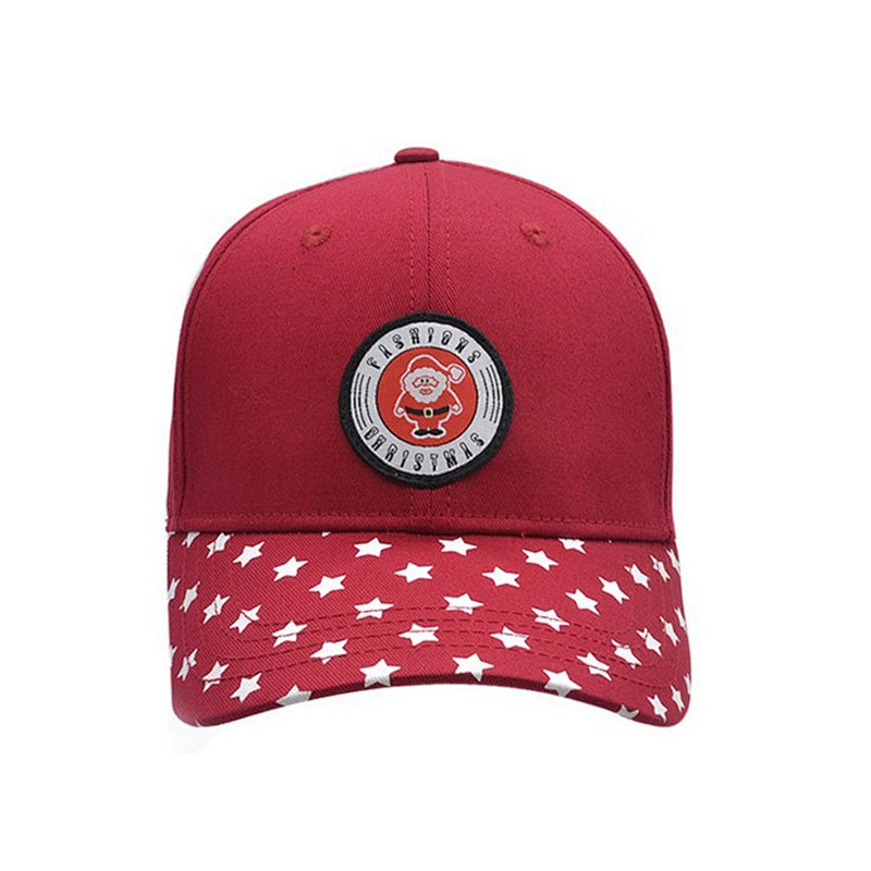 Christmas red baseball cap wholesale santa claus embroidery logo sport caps
