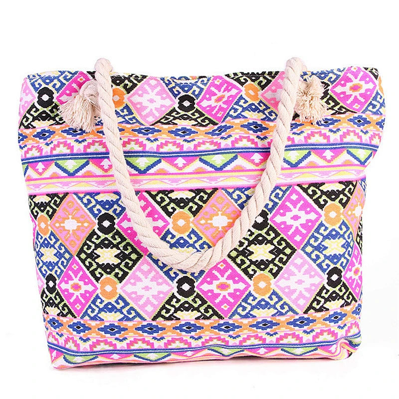 Wholesale Top Quality Canvas Tote Shopping Shoulder Bag Canvas Beach Bags For Women