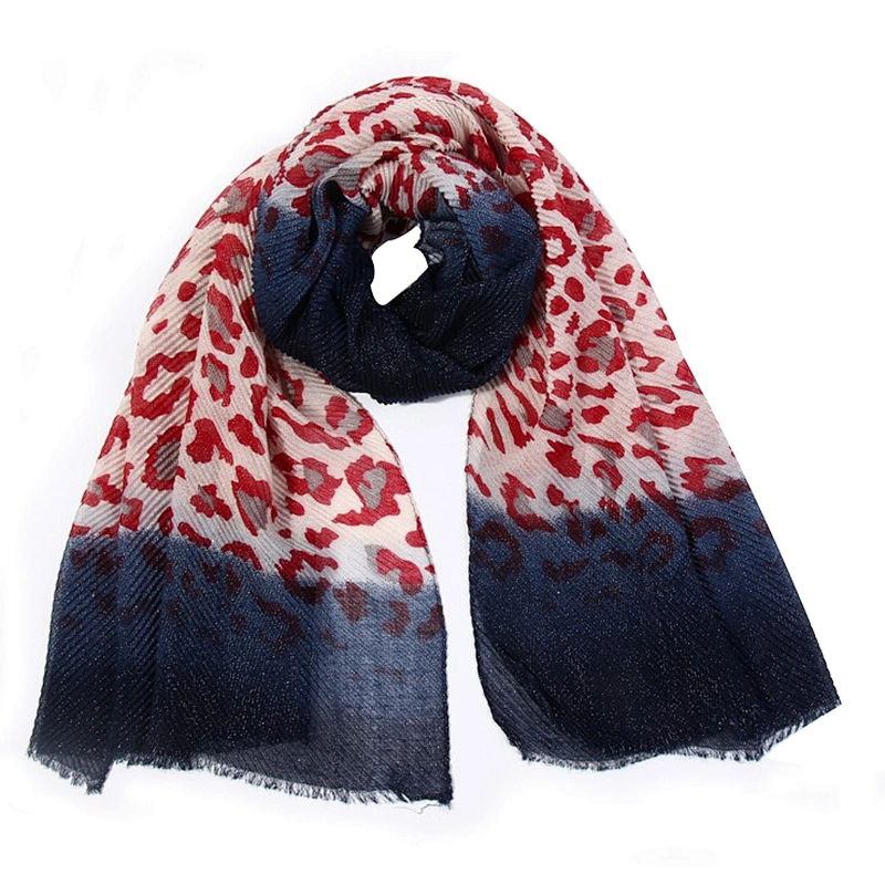 Autumn and winter new fashion  leopard silk print shawl warm scarf