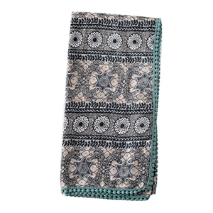 Spring and autumn national geometric collision color  tourism tassel beach towel scarf