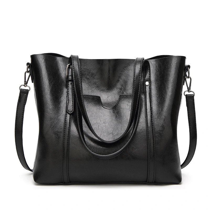 China Manufacturer Litchi Texture PU Leather Handbag Ladies Bag
