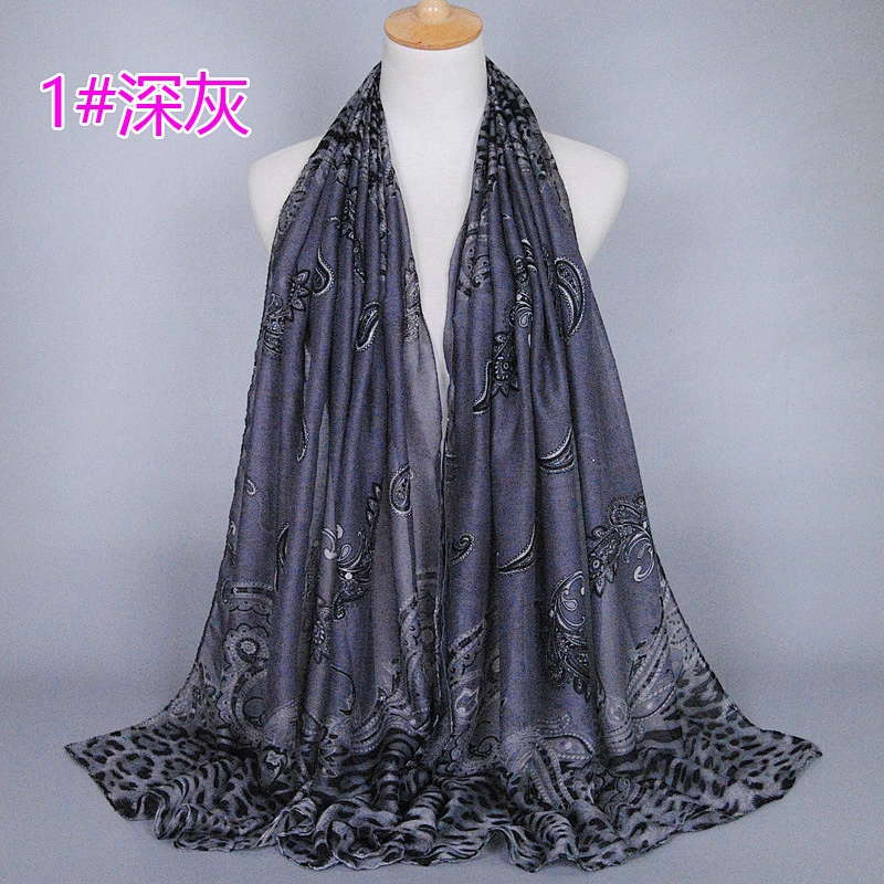 High quality cotton scarf shawl fashion trend woman embroidery scarf design
