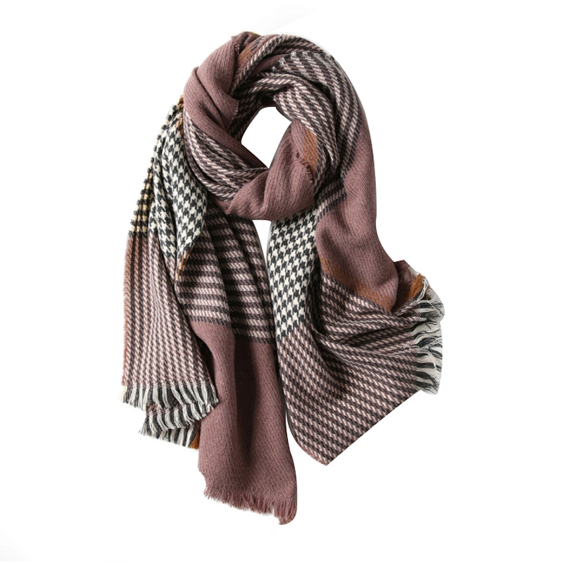 New style checked scarf autumn and winter warm woman's scarf