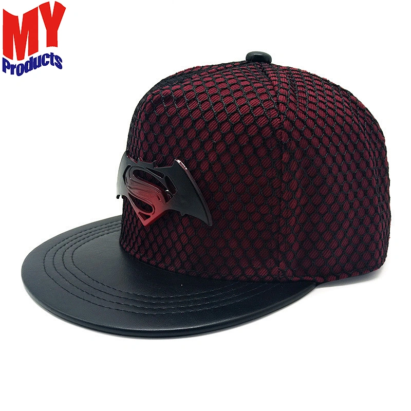 Wholesale blank PU leather snapback cap custom leather patch logo snapback hats