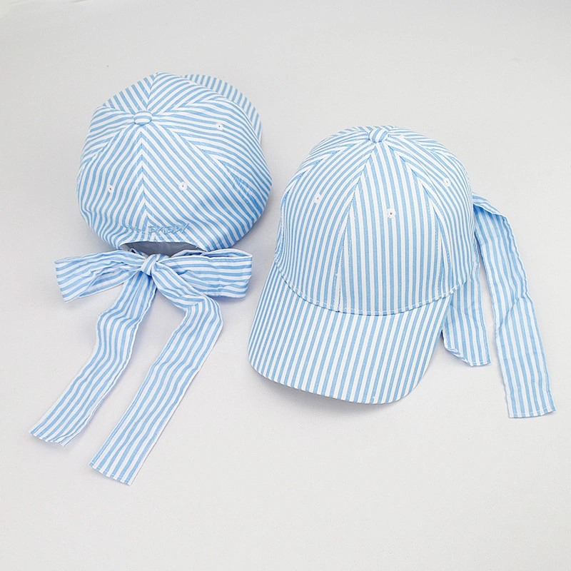 Sorority Hat Southern Monogrammed Seersucker Baseball Cap With Bow Made Yiwu