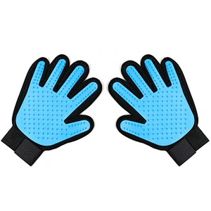 Pet Grooming Gloves Massage Tool Hair Remover Dog Cat Cleaning Brush Magic Glove