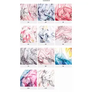Factory Wholesale Custom Design Digital Print 100% Silk Scarf Women