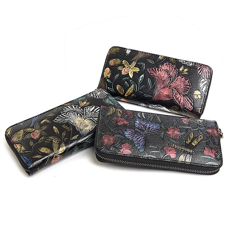 Leather Ladies Clutch Purses Wholesale Women Wallet