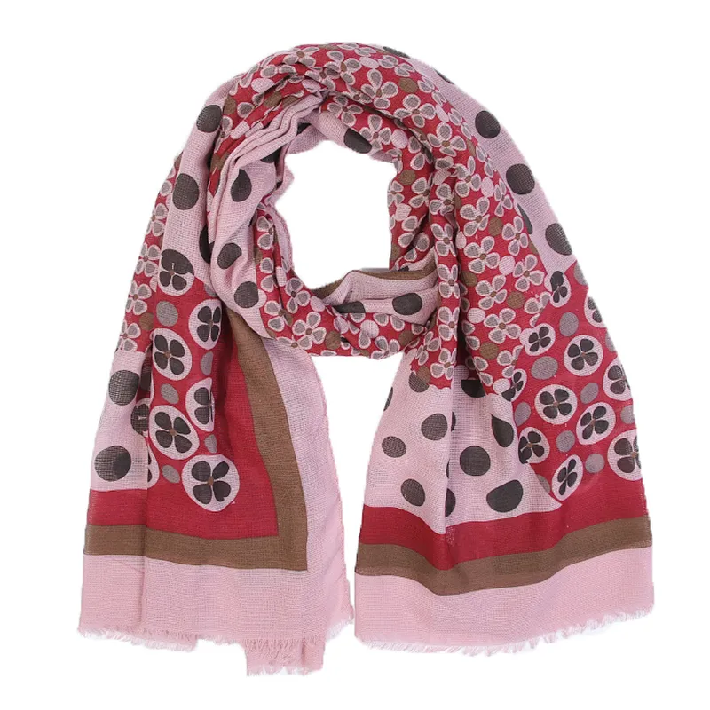 Retro style fashion circles printed scarf