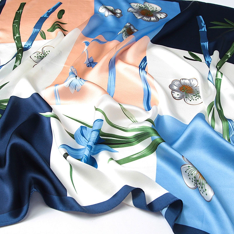 Flashing led scarf hijab two piece scarf silk twill scarf