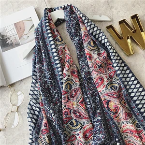 New Arrival Design Printed Scarf High Demand Products India Fashion Beaded Scarfs New Style Hijab Scarf