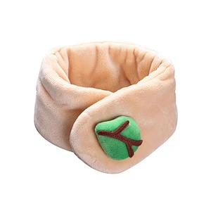 2019 Autumn and winter solid color thicken warm children flannel scarf