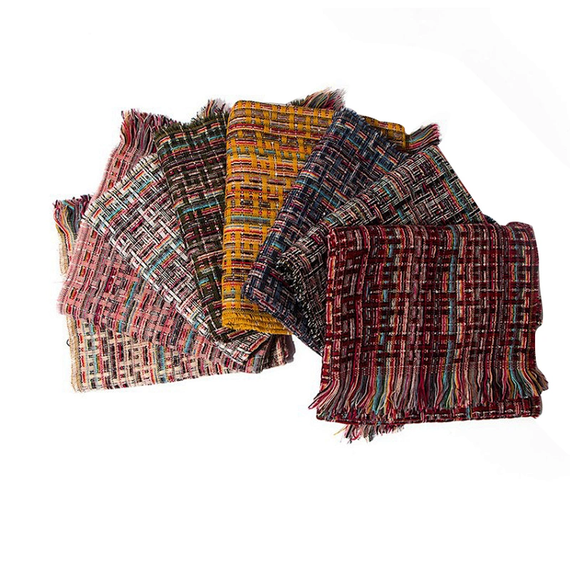 Autumn and winter new style ethnic colorful lady tassel scarf