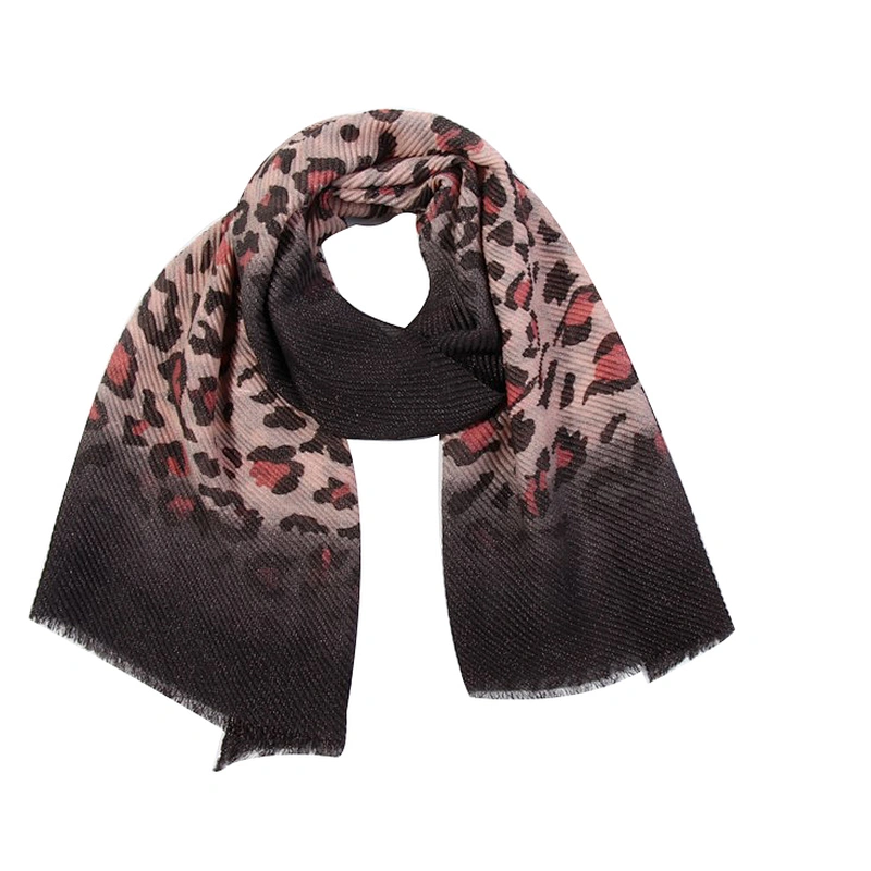 Autumn and winter new fashion  leopard silk print shawl warm scarf