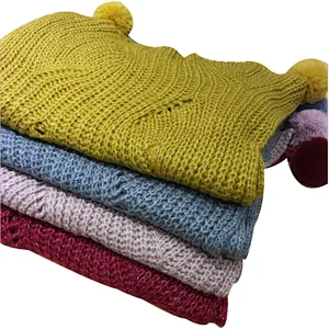 Autumn and winter new wool thickening with ball Korean version pure color scarf