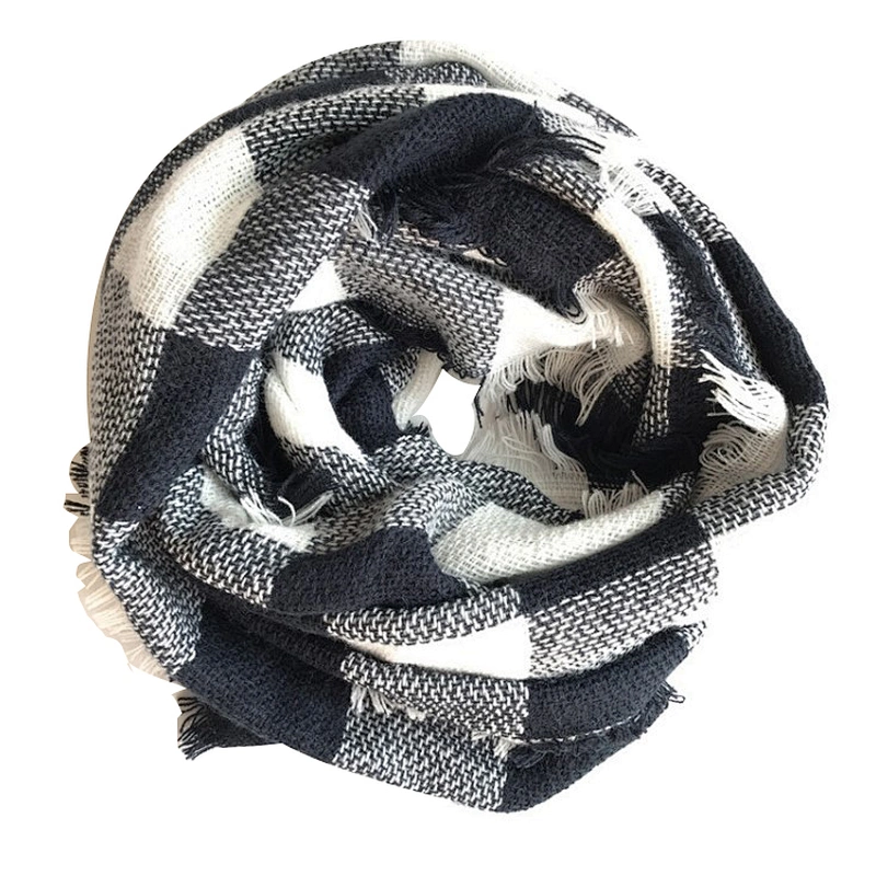 Autumn and winter plaid scarf fashionable colorful plaid scarf