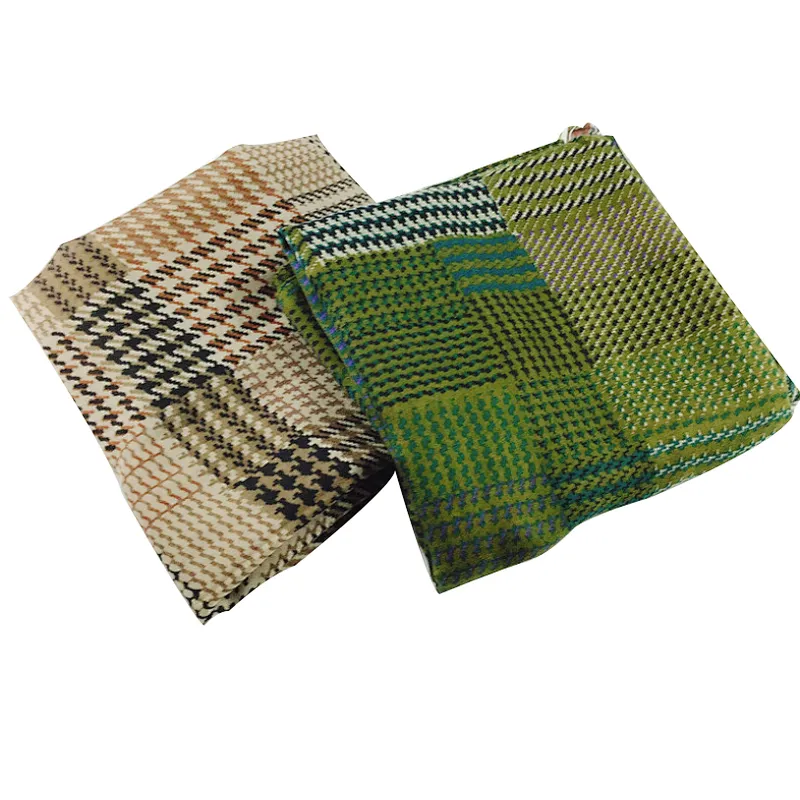 New vintage ethnic style women's scarf printed plaid cotton shawl
